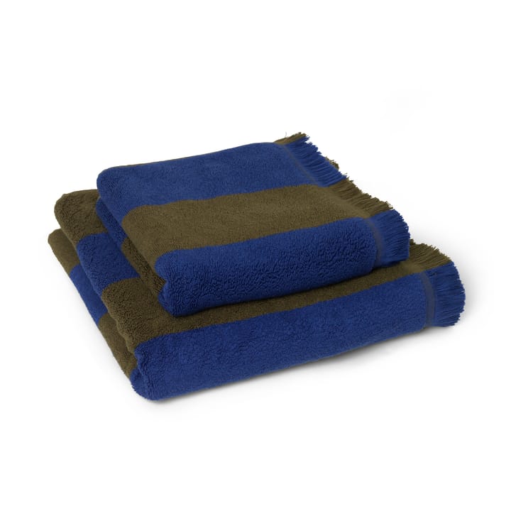 Alee Handtuch 50 x 100cm, Olive-bright blue Ferm Living