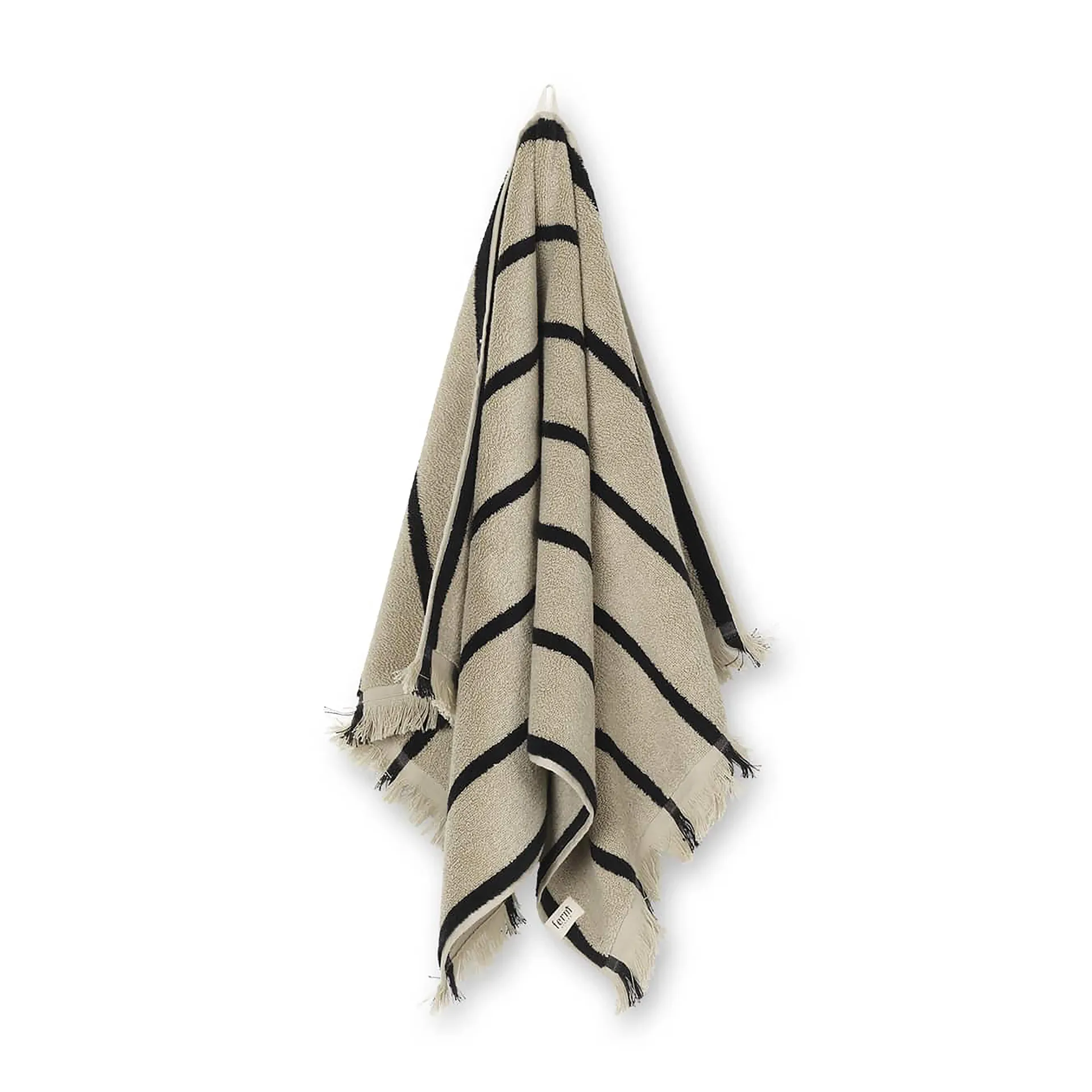 Alee Handtuch 50 x 100cm, Sand-black Ferm Living