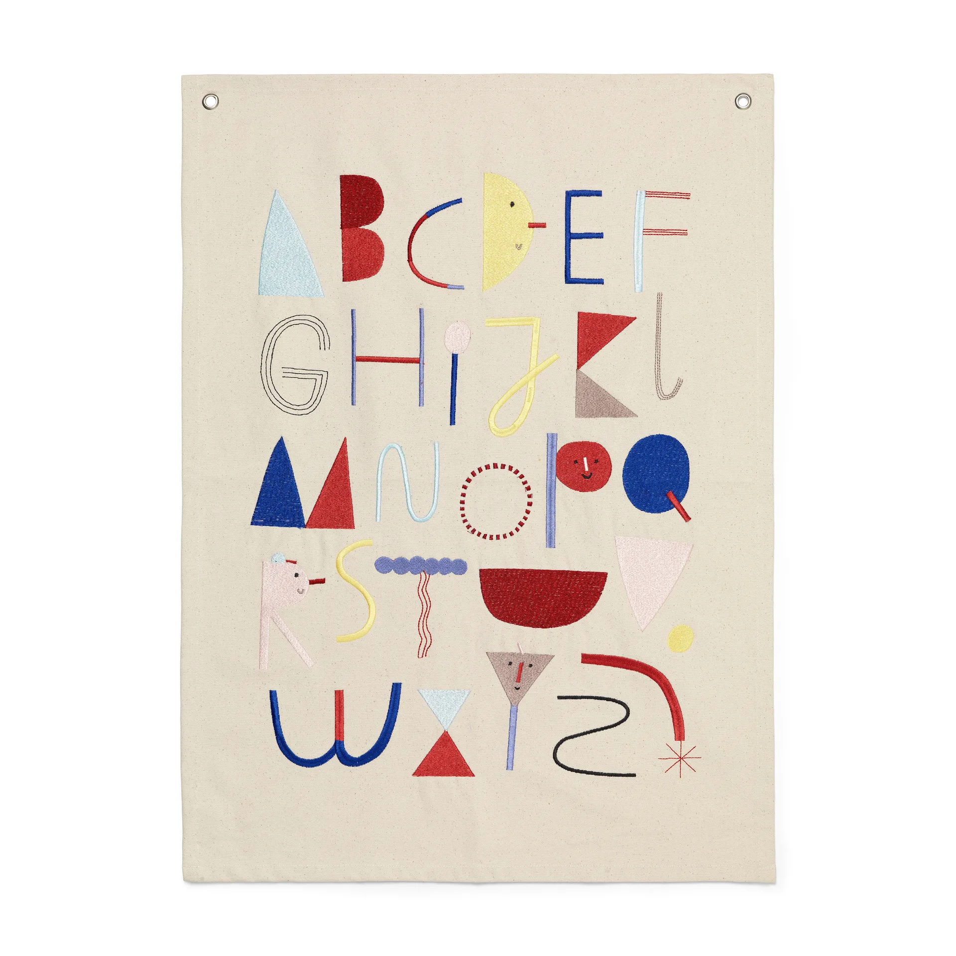Alpabet StoffPoster, Offwhite Ferm Living