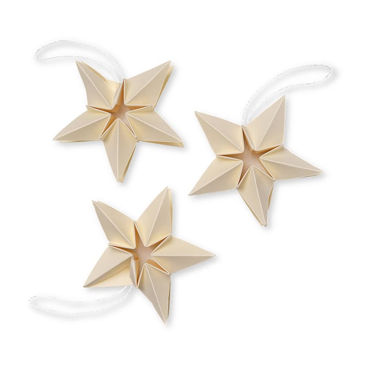 Amanda Papierstern Weihnachtsanhänger 3er Pack, Off-white Ferm Living