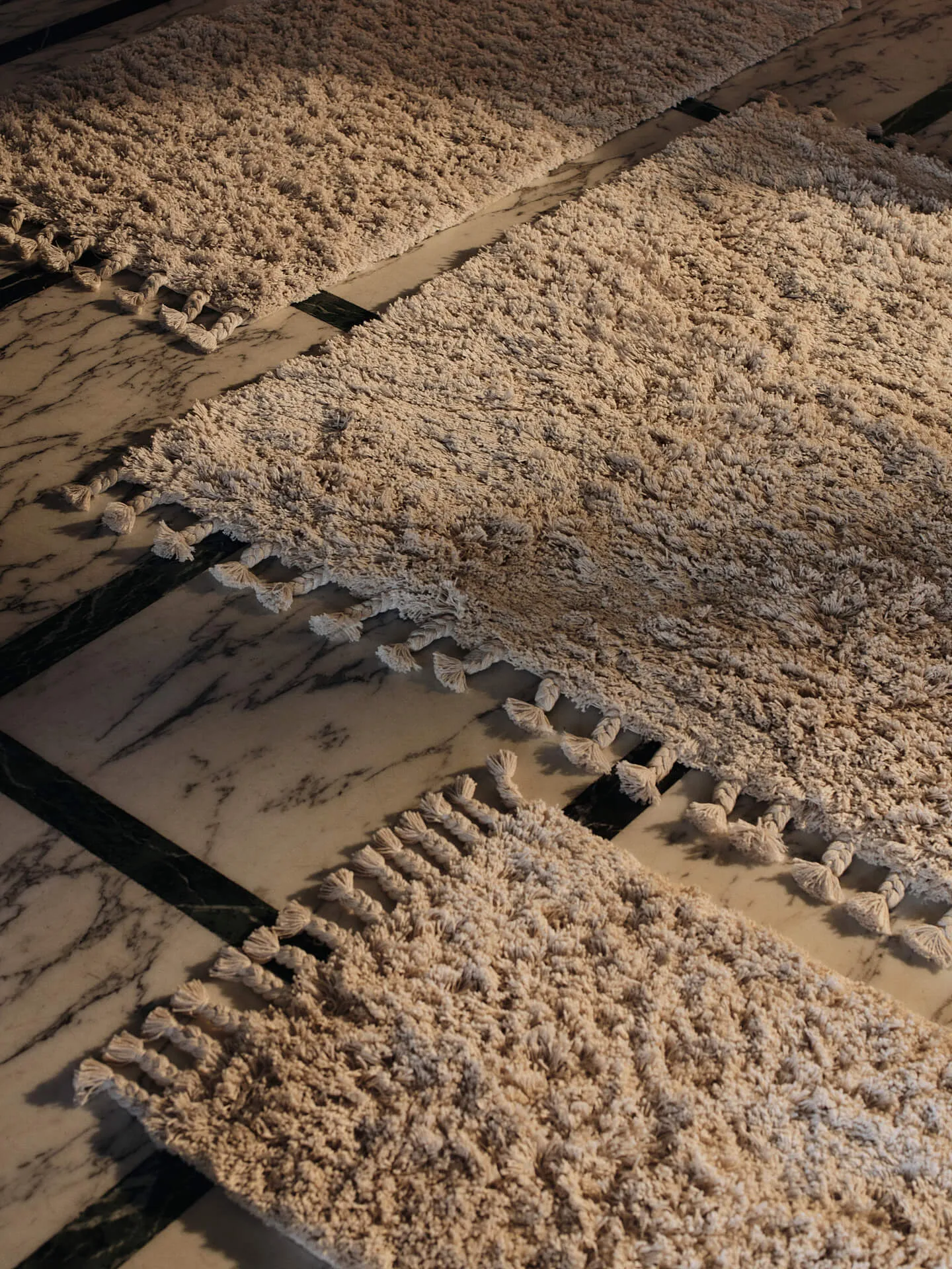 Amass long pile Teppich 140 x 140cm, Off-white Ferm Living