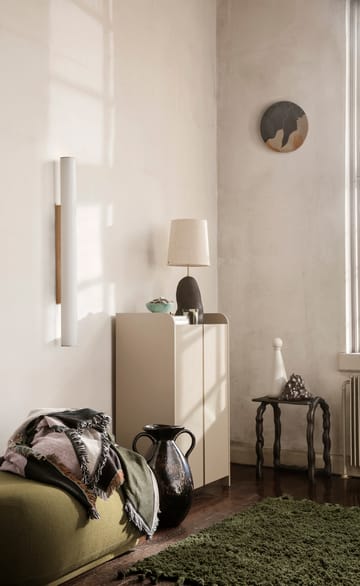 Amass long pile Teppich 140 x 140cm - Olive - Ferm Living