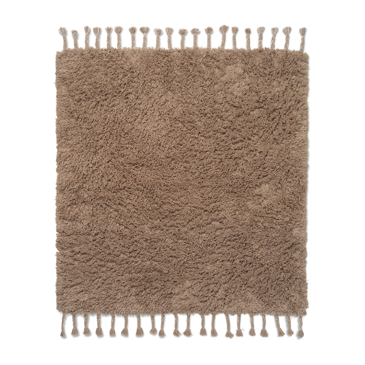 Ferm Living Amass long pile Teppich 140 x 140cm White Pepper