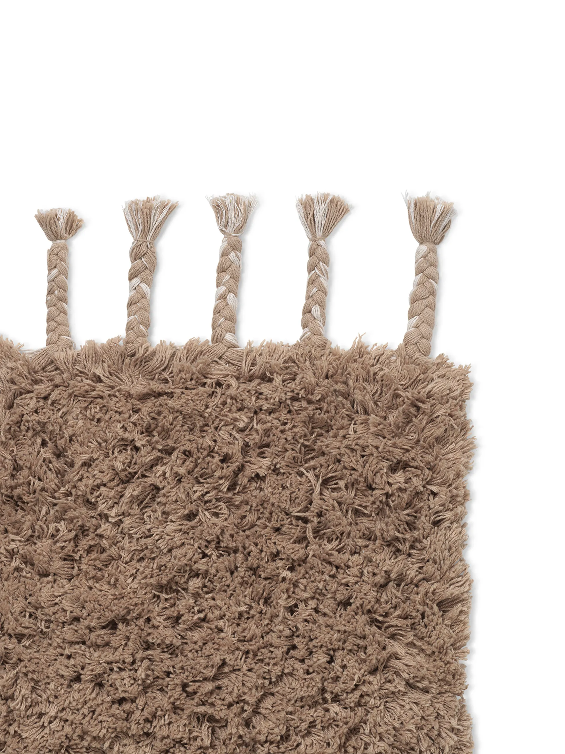 Amass long pile Teppich 140 x 140cm, White Pepper Ferm Living