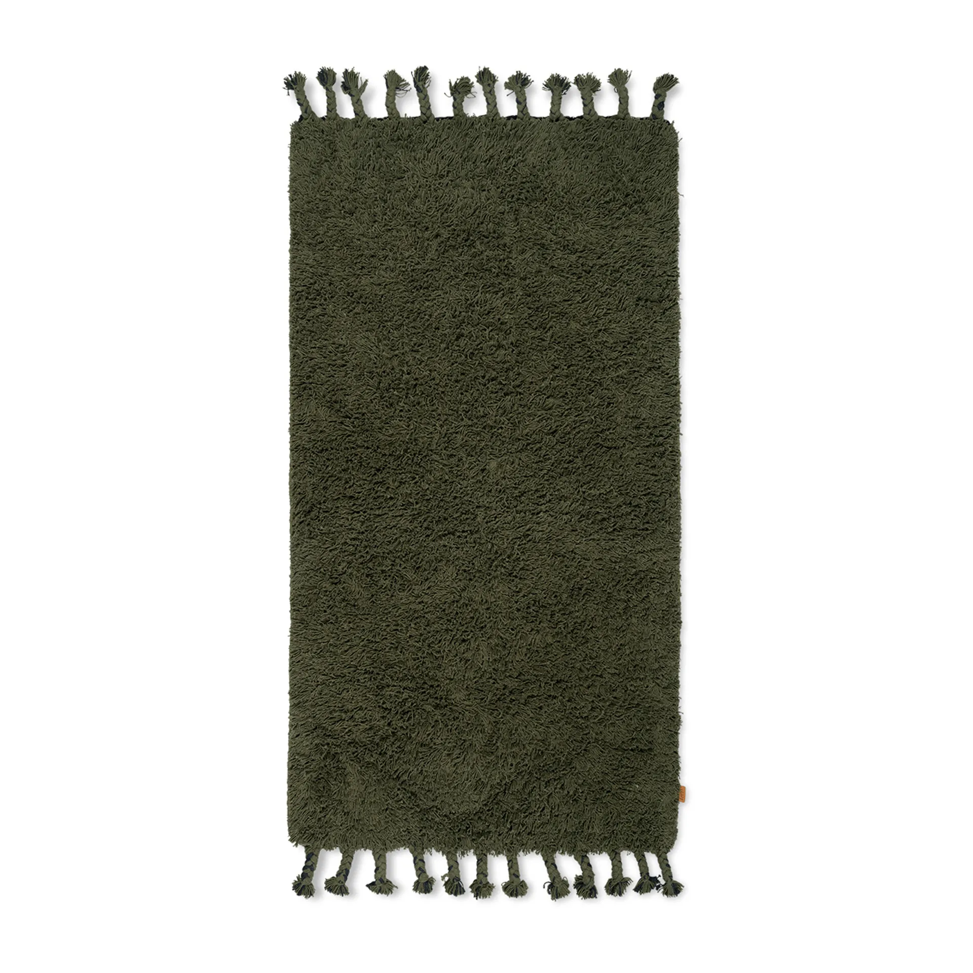 Amass long pile Teppich 70 x 140cm, Olive Ferm Living