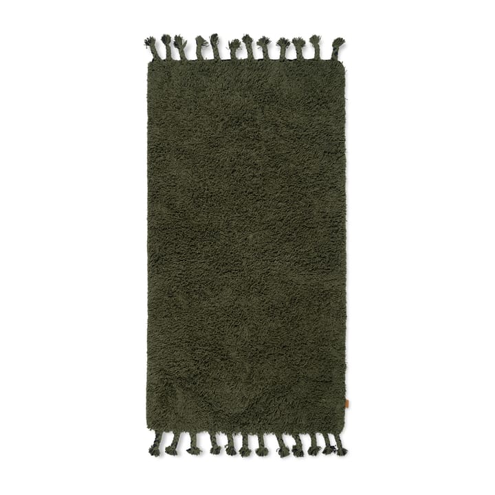 Amass long pile Teppich 70 x 140cm - Olive - Ferm LIVING