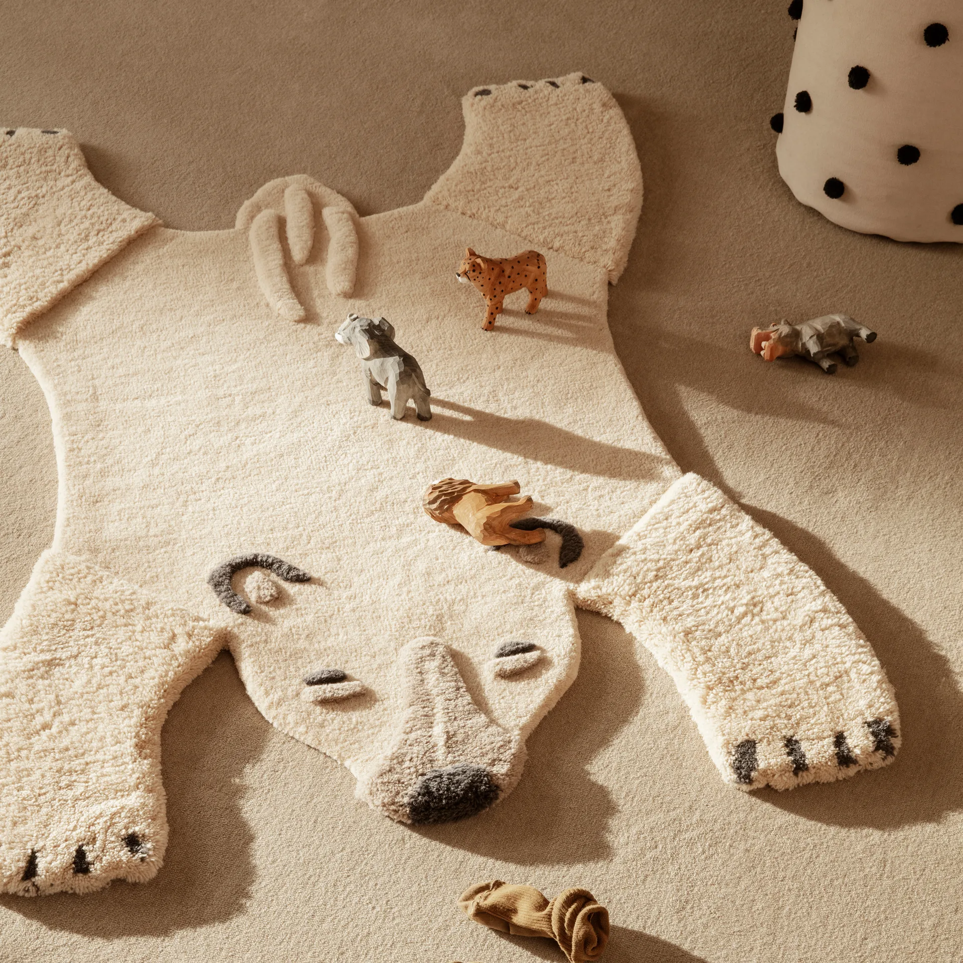 Animal Wollteppich, Polar bear Ferm Living