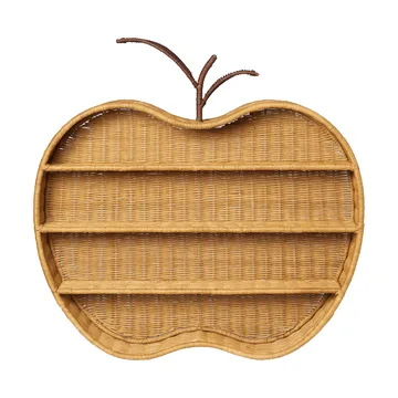 Apple geflochtenes Wandregal - Natur, 70x12,5x68 cm - Ferm Living