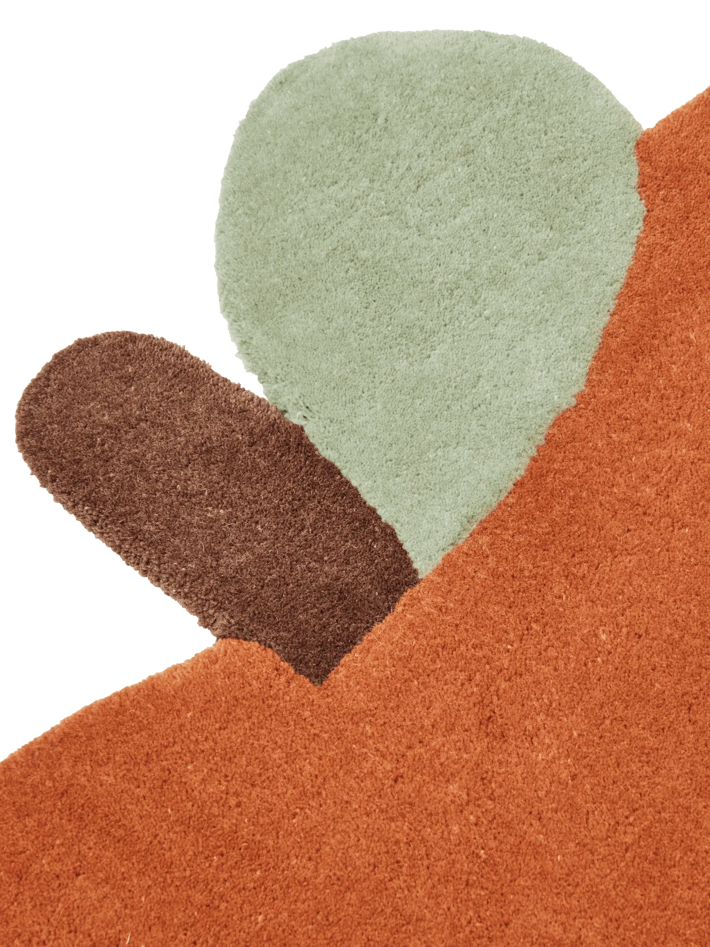 Apple getufteter Teppich, Brown Clay, 110x110 cm Ferm Living