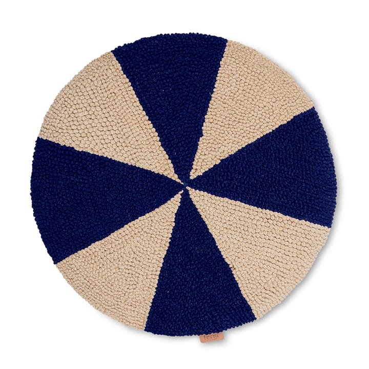 Arch rundes Kissen Ø40cm - Bright blue-Off white - ferm LIVING