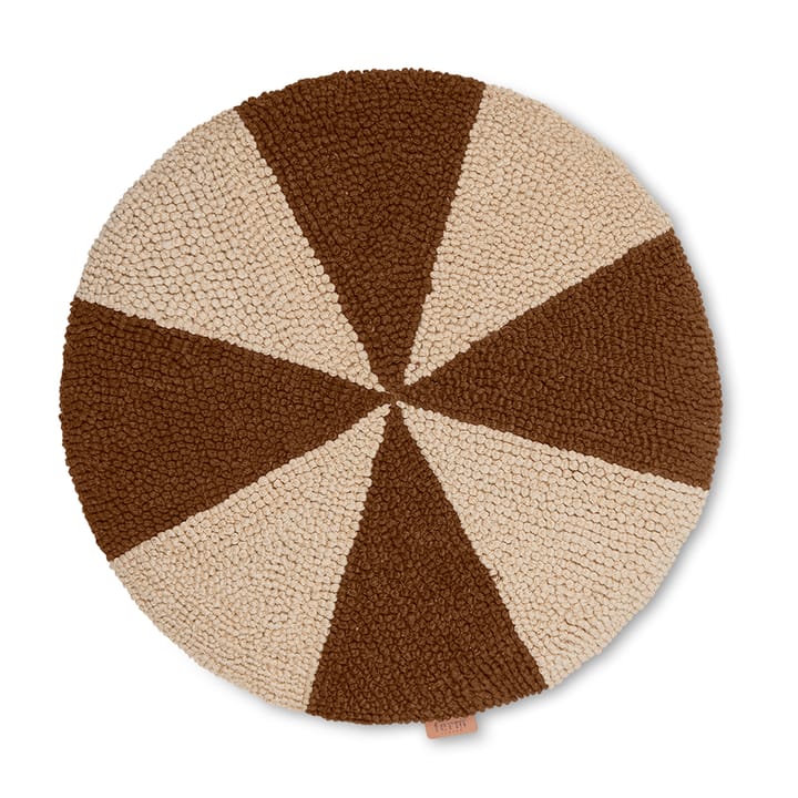 Arch rundes Kissen Ø40cm, Dark brick-Off white Ferm Living