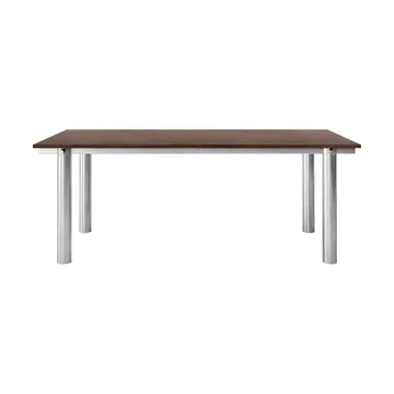 Atura Esstisch - Gebürsteter Edelstahl-dunkel gebeizte Eiche, 90x200 cm - Ferm Living