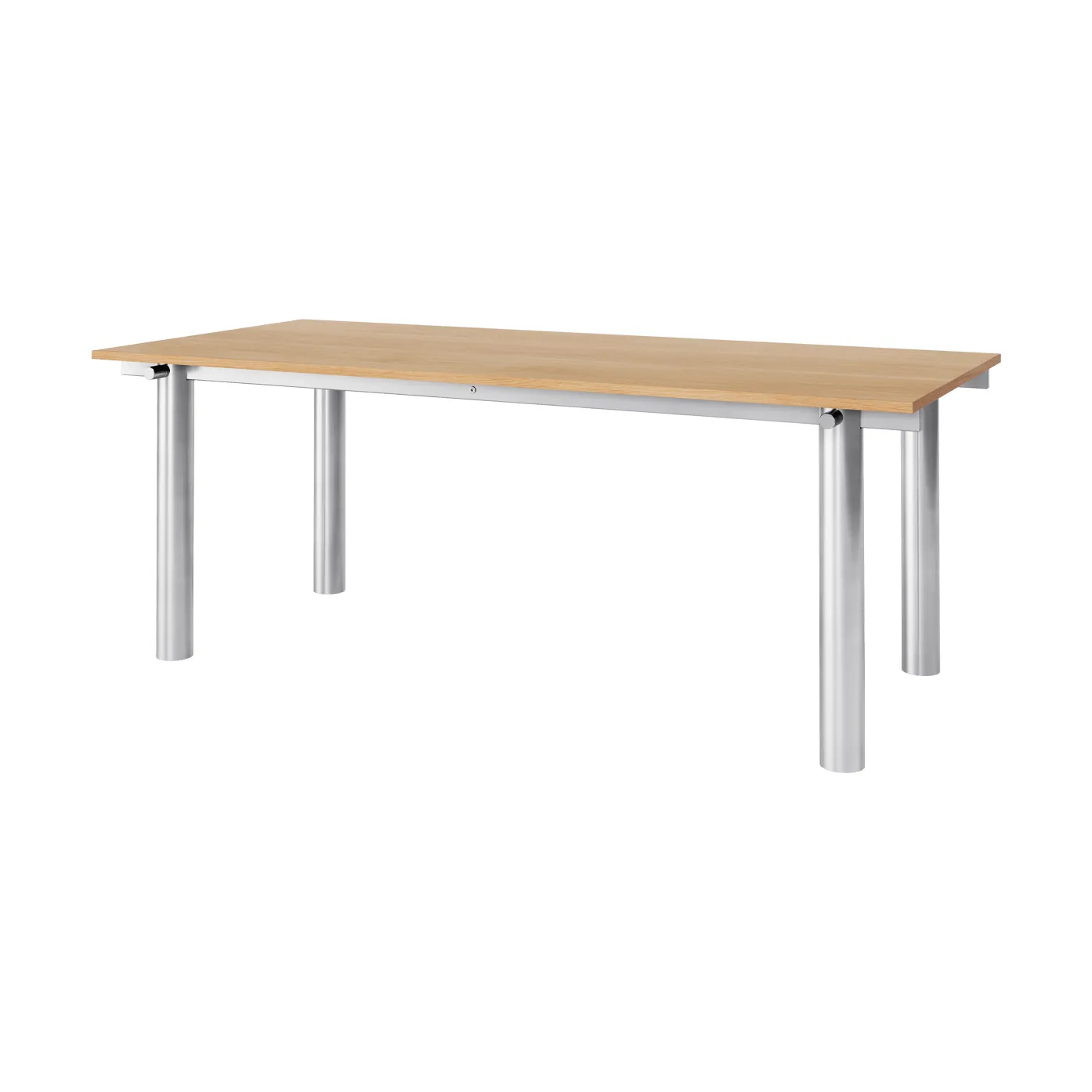 Atura Esstisch, Gebürsteter Edelstahl-Natur-Eiche, 90x200 cm Ferm Living