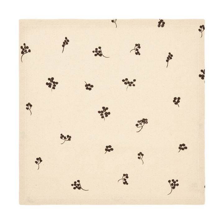 Baies Baumwollserviette 40x40 cm 4er-Pack, Natural-dark chocolate Ferm Living