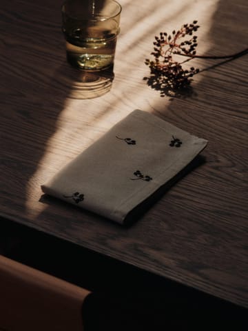 Baies Baumwollserviette 40x40 cm 4er-Pack - Natural-dark chocolate - Ferm Living