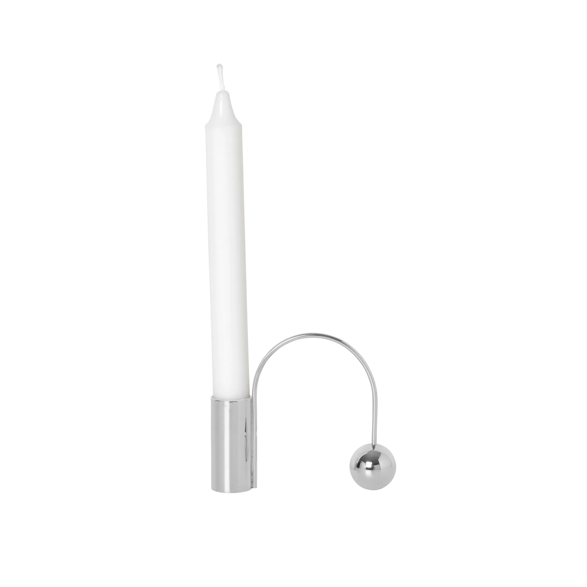 Balance Chrom Kerzenhalter, Stabkerze Ferm Living