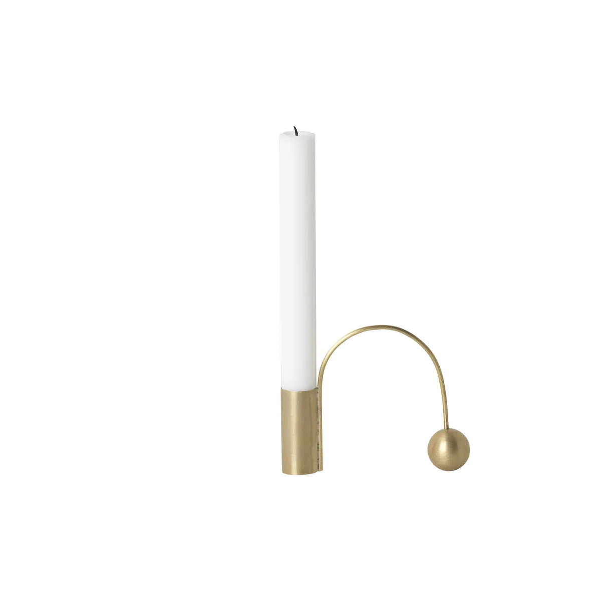 Ferm Living Balance Messing Kerzenhalter Kerze