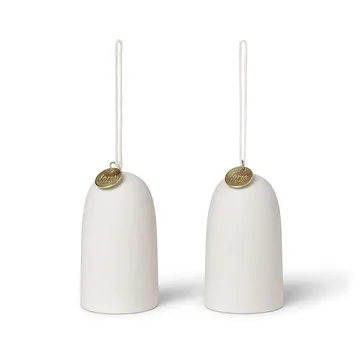 Bell Glocke Weihnachtsanhänger Ø4cm 2er Pack  - Off-white - Ferm Living