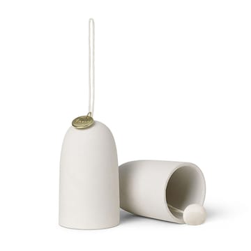 Bell Glocke Weihnachtsanhänger Ø4cm 2er Pack  - Off-white - ferm LIVING