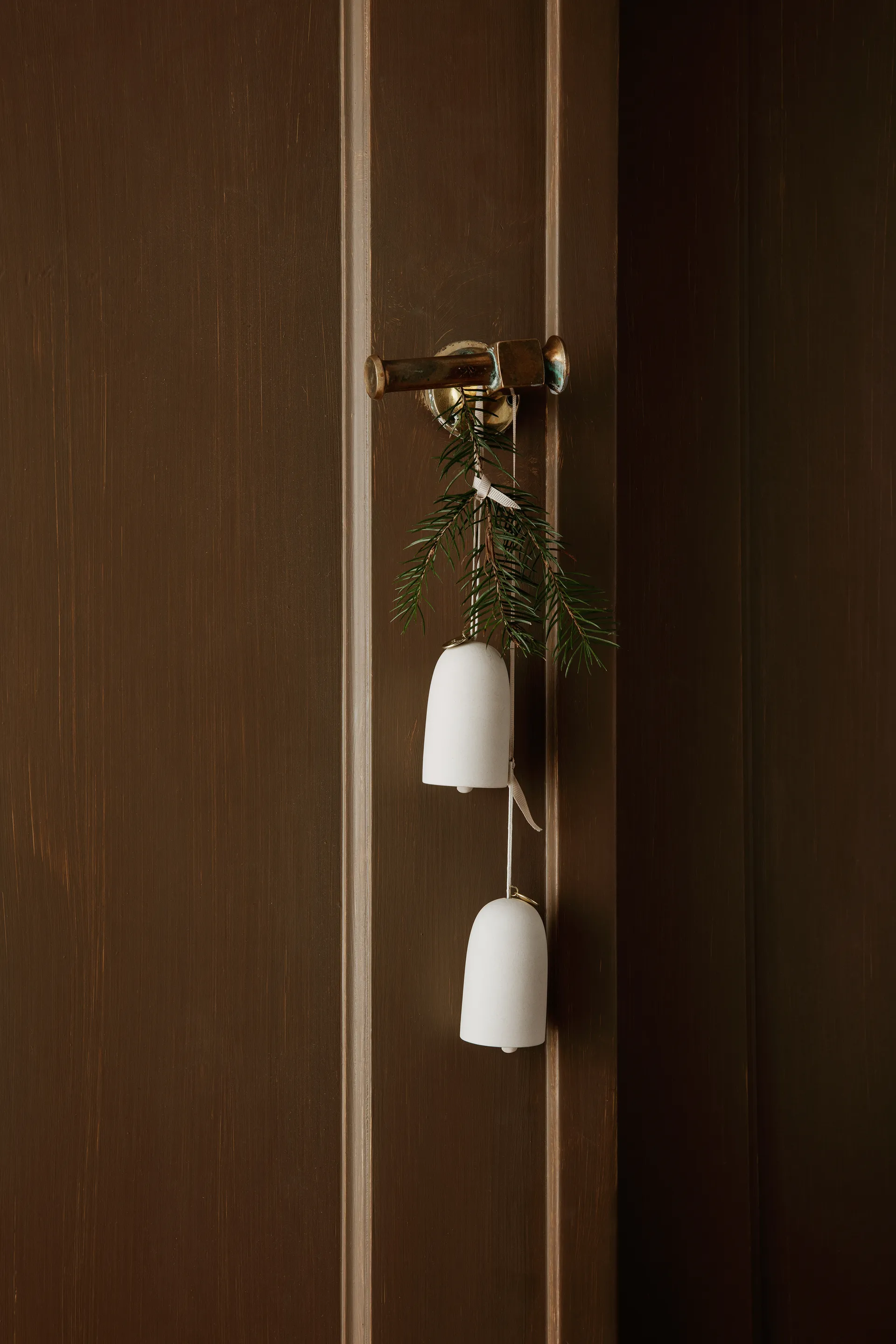 Bell Glocke Weihnachtsanhänger Ø4cm 2er Pack , Off-white Ferm Living