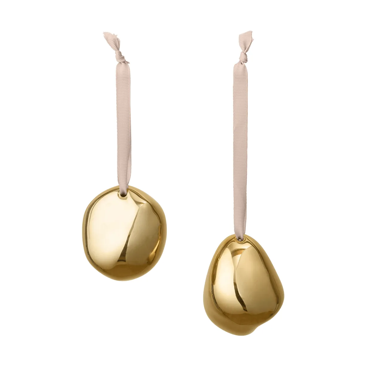 Bellure Weihnachtsanhänger 7 cm 2-teilig, Messing-Finish Ferm Living