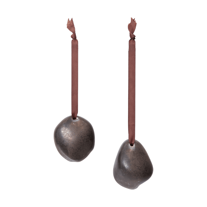 Bellure Weihnachtsanhänger 7 cm 2-teilig - Rustic Bronze - Ferm Living