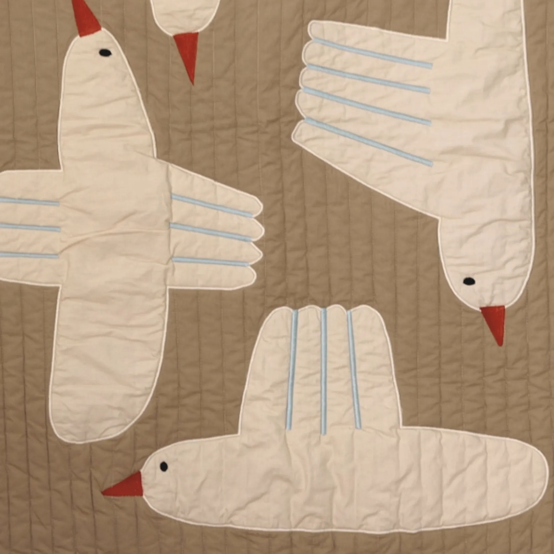 Bird gesteppte Decke, Beige Ferm Living