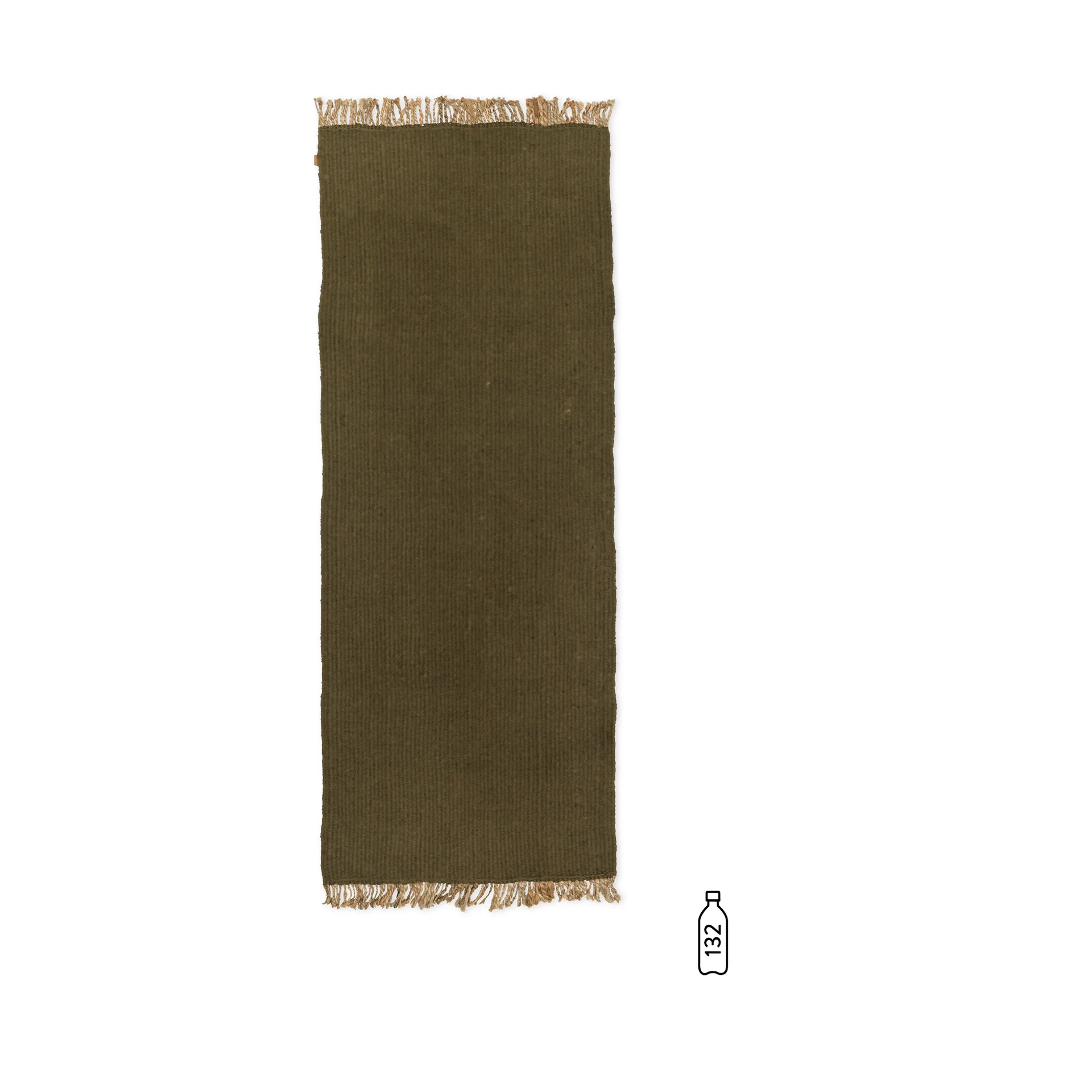 Block Flurteppich, Olive-Natural, 80x200 cm Ferm Living