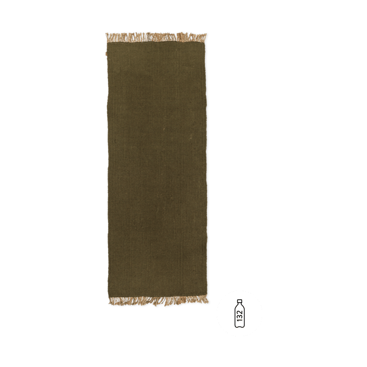 Block Flurteppich - Olive-Natural, 80x200 cm - ferm LIVING