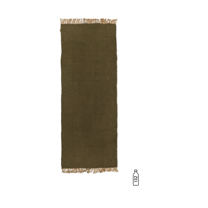 Block Flurteppich - Olive-Natural, 80x200 cm - Ferm LIVING