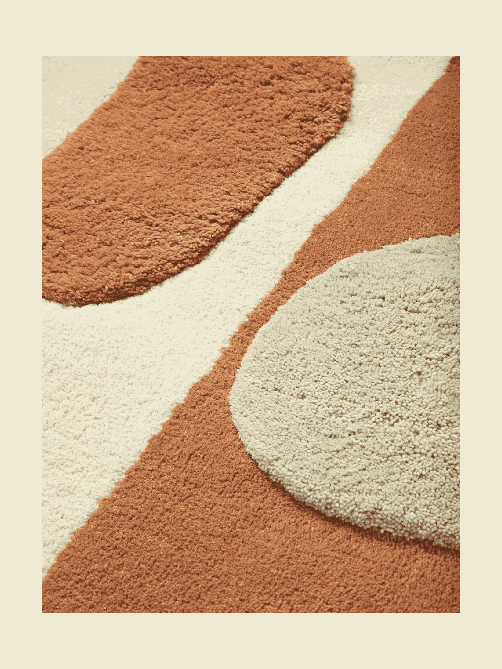 Bloco getufteter Teppich, Blush-off white, 120x180 cm Ferm Living