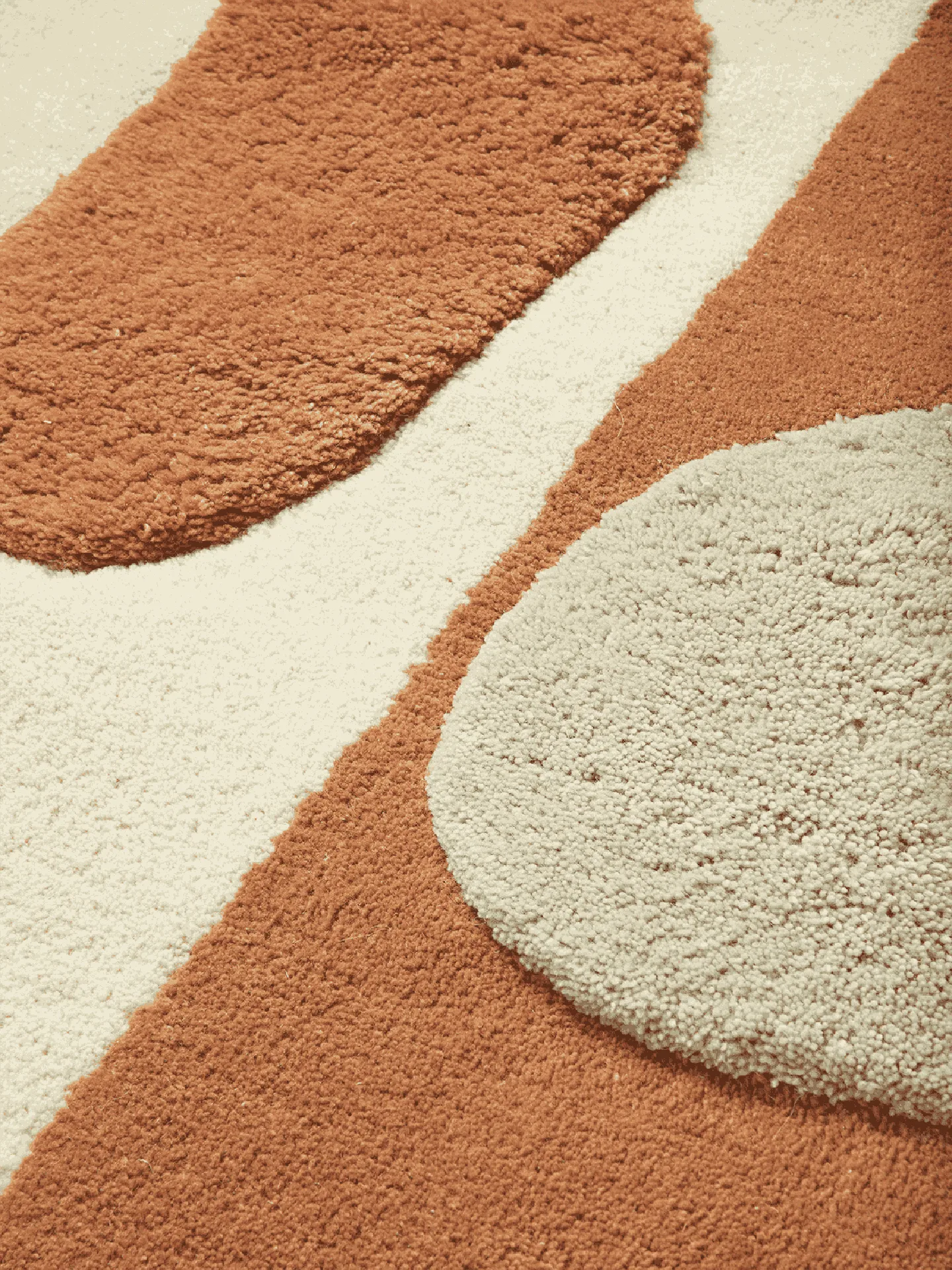 Bloco getufteter Teppich, Blush-off white, 80x120 cm Ferm Living