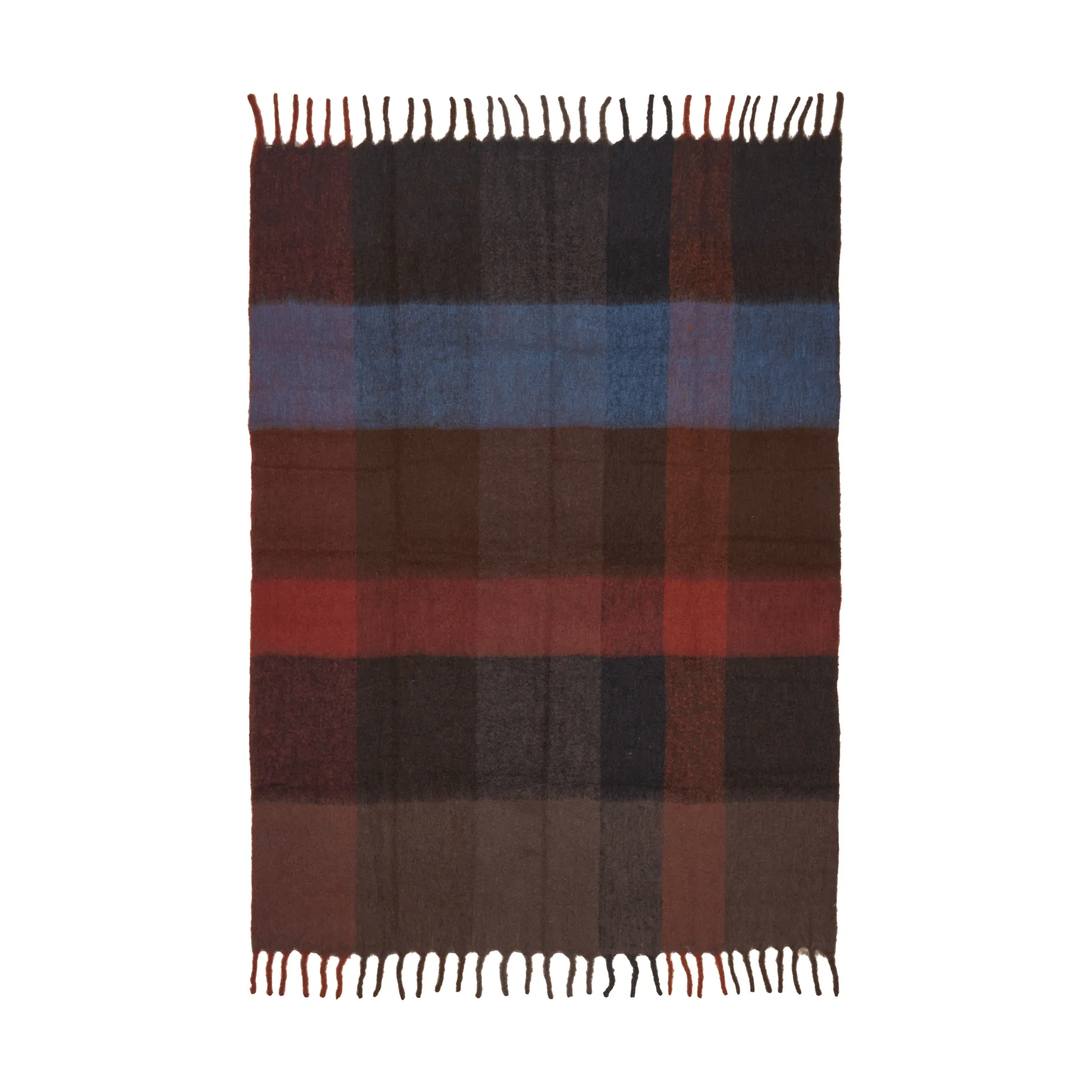 Blur Mohair-Decke, Dark chocolate-Oxidrot, 130x170 cm Ferm Living