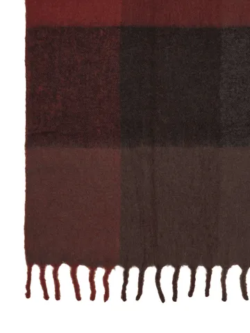 Blur Mohair-Decke - Dark chocolate-Oxidrot, 130x170 cm - Ferm Living