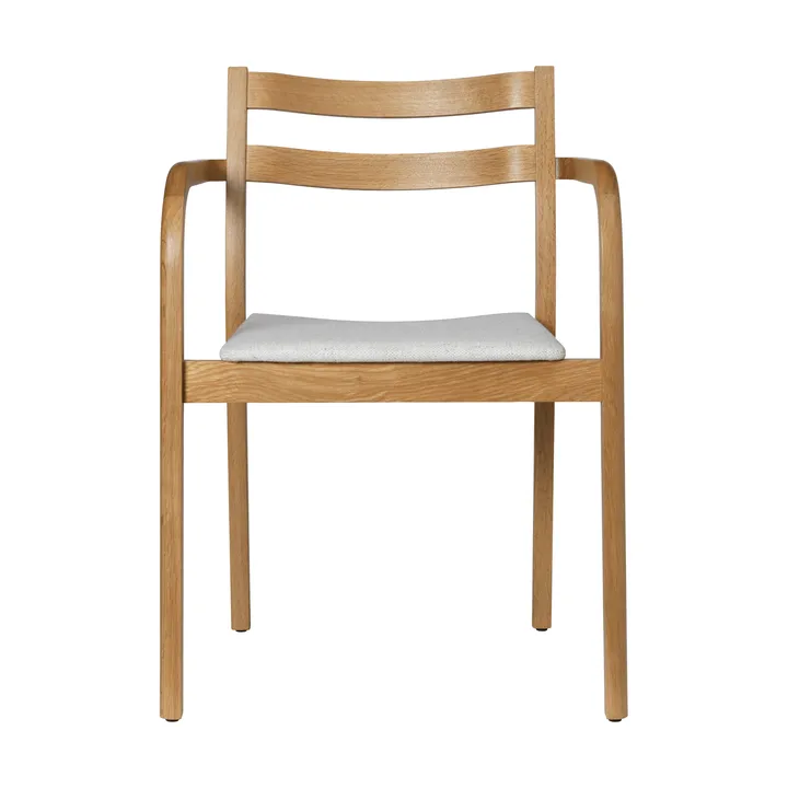 Boda Armlehnstuhl - Gepolsterte Sitzfläche, natural oak-off-white - Ferm Living