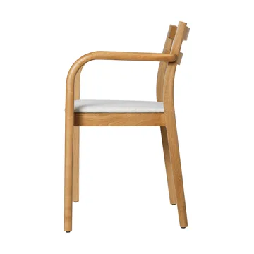 Boda Armlehnstuhl - Gepolsterte Sitzfläche, natural oak-off-white - Ferm Living