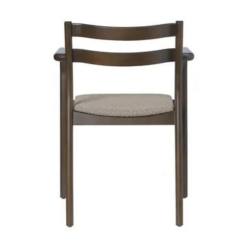 Boda Armlehnstuhl - Gepolsterte Sitzfläche rugged Bouclé, dark stained-natural - Ferm Living