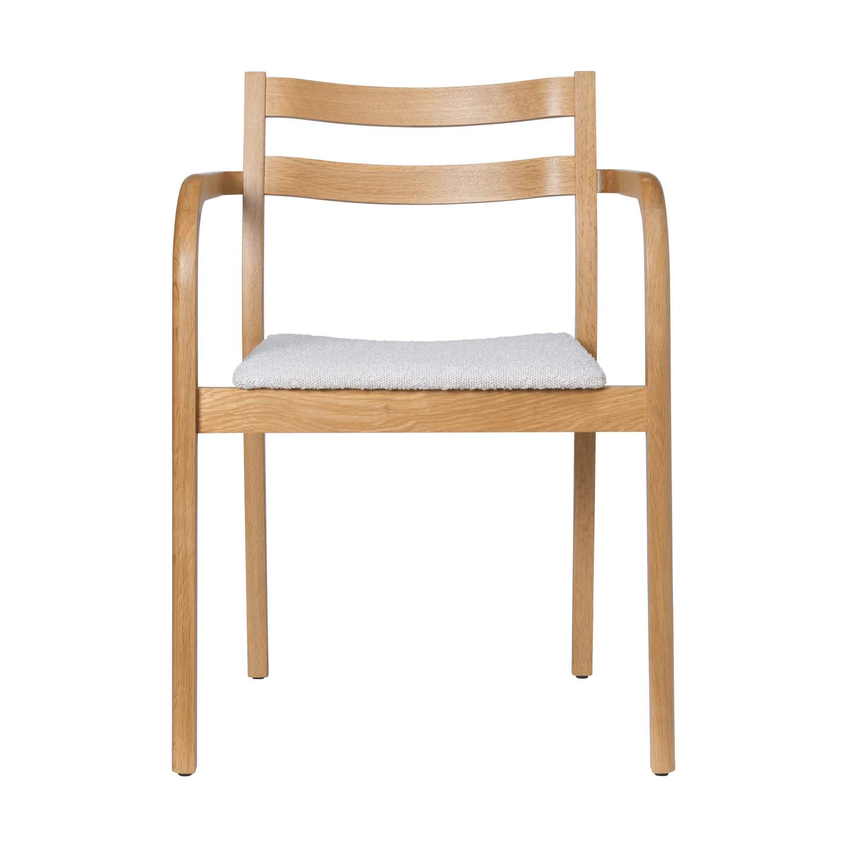 Boda Armlehnstuhl, Gepolsterte Sitzfläche rugged Bouclé, natural-off-white Ferm Living