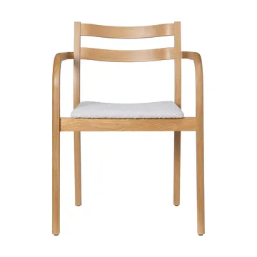 Boda Armlehnstuhl - Gepolsterte Sitzfläche rugged Bouclé, natural-off-white - Ferm Living