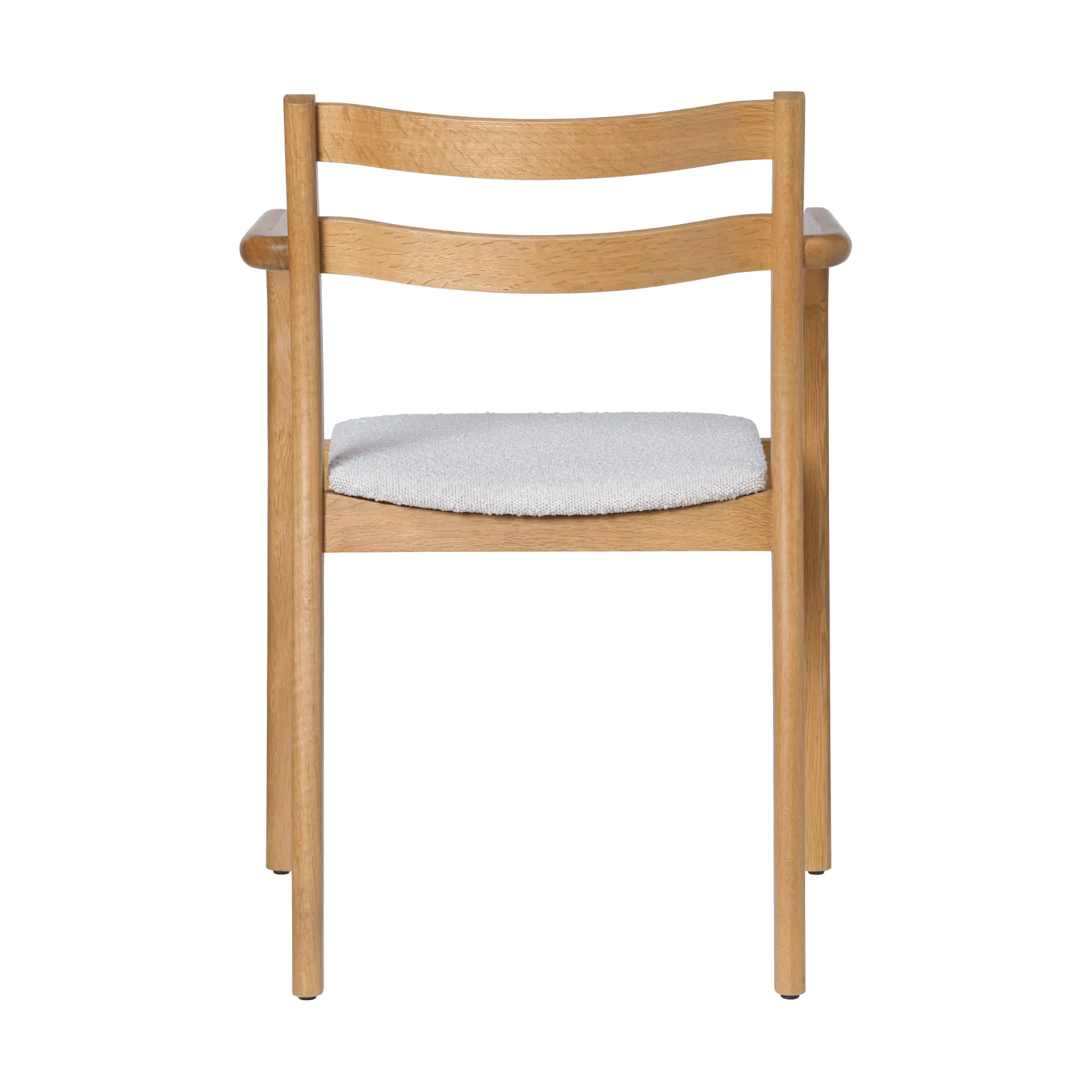 Boda Armlehnstuhl, Gepolsterte Sitzfläche rugged Bouclé, natural-off-white Ferm Living