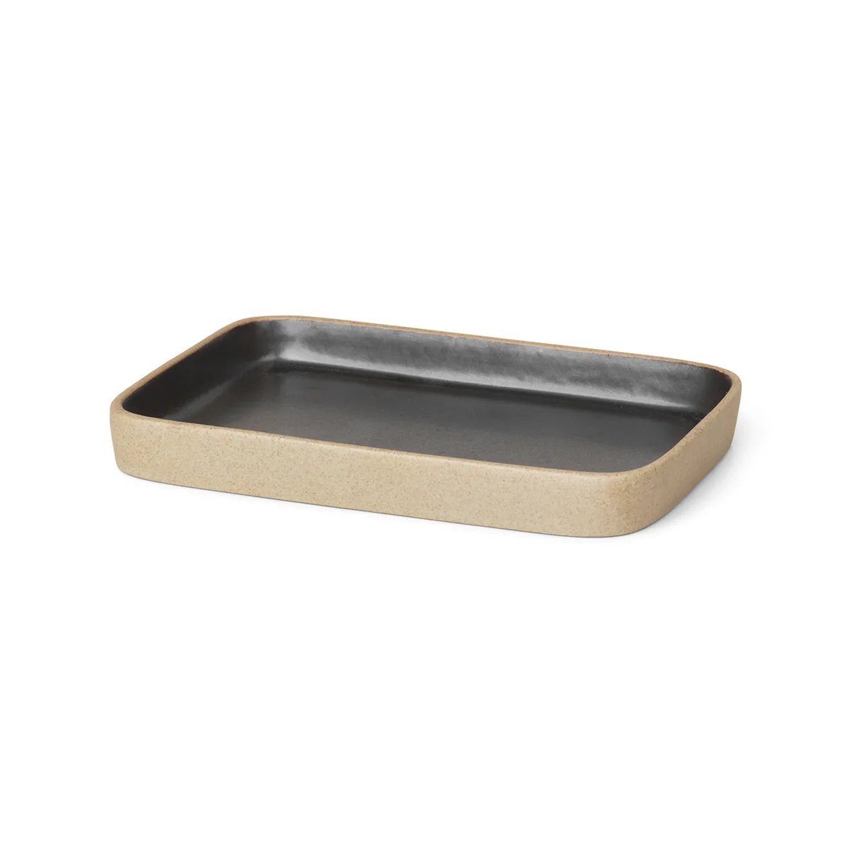 Ferm Living Bon Dekorationstablett klein Beige-schwarz