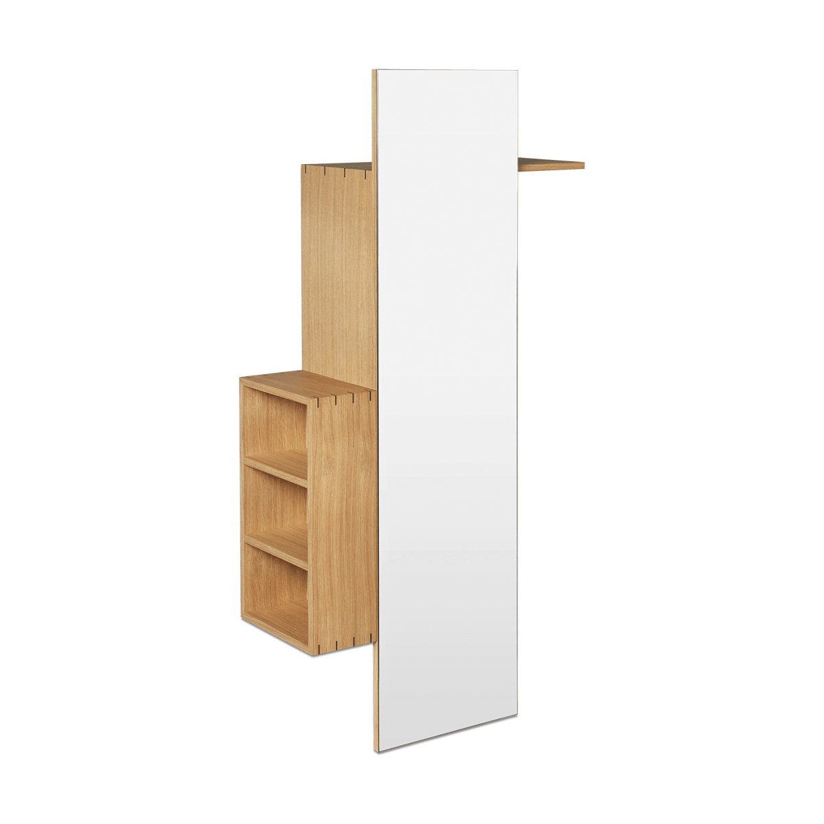 Ferm Living Bon hallway cabinet Garderobenständer mit Spiegel Oiled Oak
