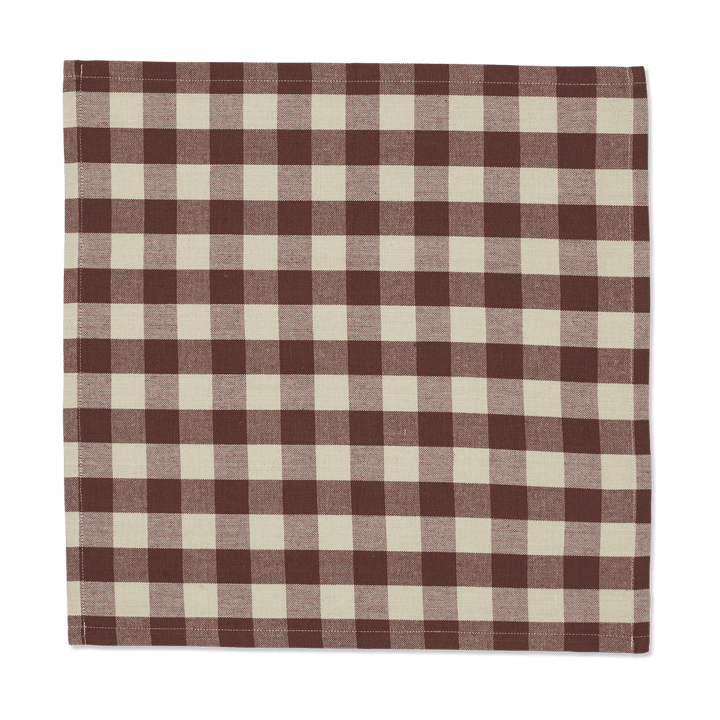 Bothy Check Baumwollservietten 40x40 cm 4er Pack - Cinnamon-grey green - ferm LIVING