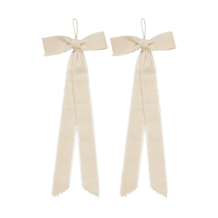 Bow Dekorationsanhänger small 15x40 cm 2er-Pack - Natural - Ferm Living