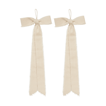 Bow Dekorationsanhänger small 15x40 cm 2er-Pack - Natural - Ferm Living