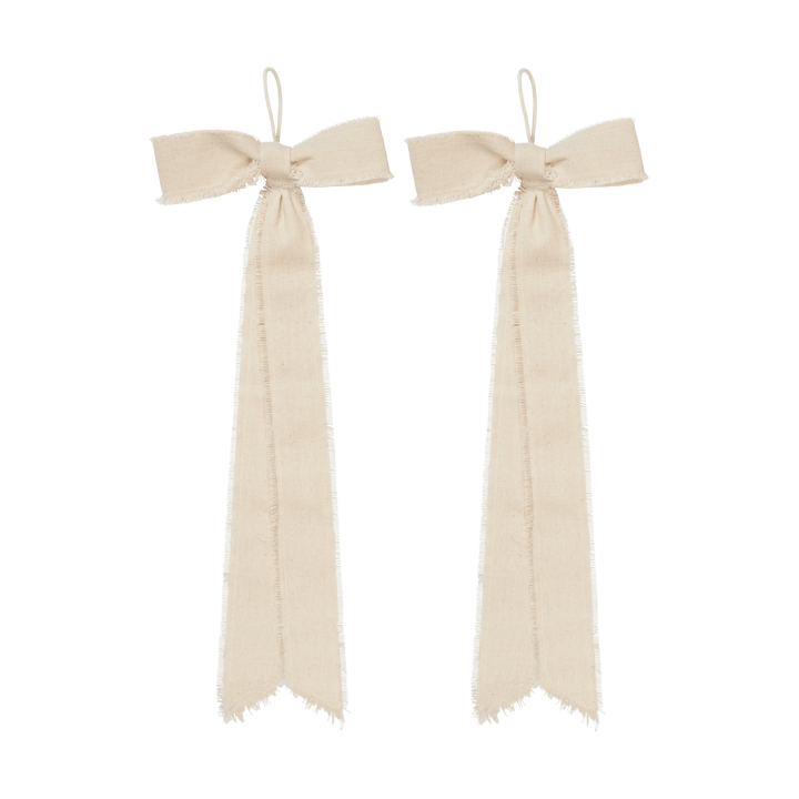 Bow Dekorationsanhänger small 15x40 cm 2er-Pack, Natural Ferm Living