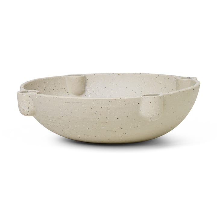 Bowl Adventskerzenhalter Keramik large Ø27cm - Hellgrau - Ferm LIVING