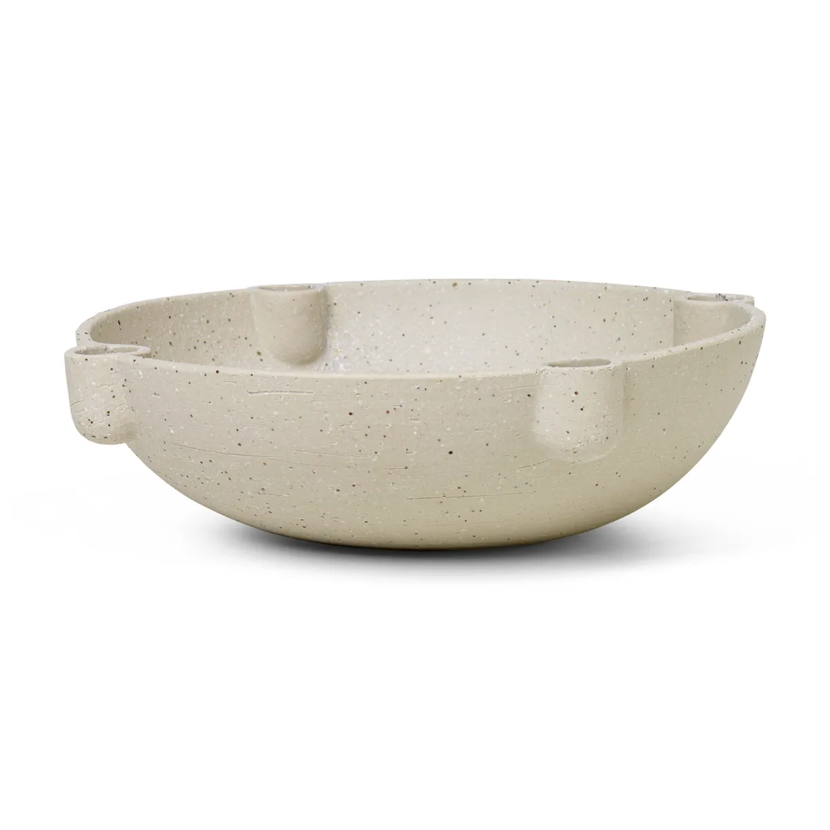 Ferm Living Bowl Adventskerzenhalter Keramik large Ø27cm Hellgrau