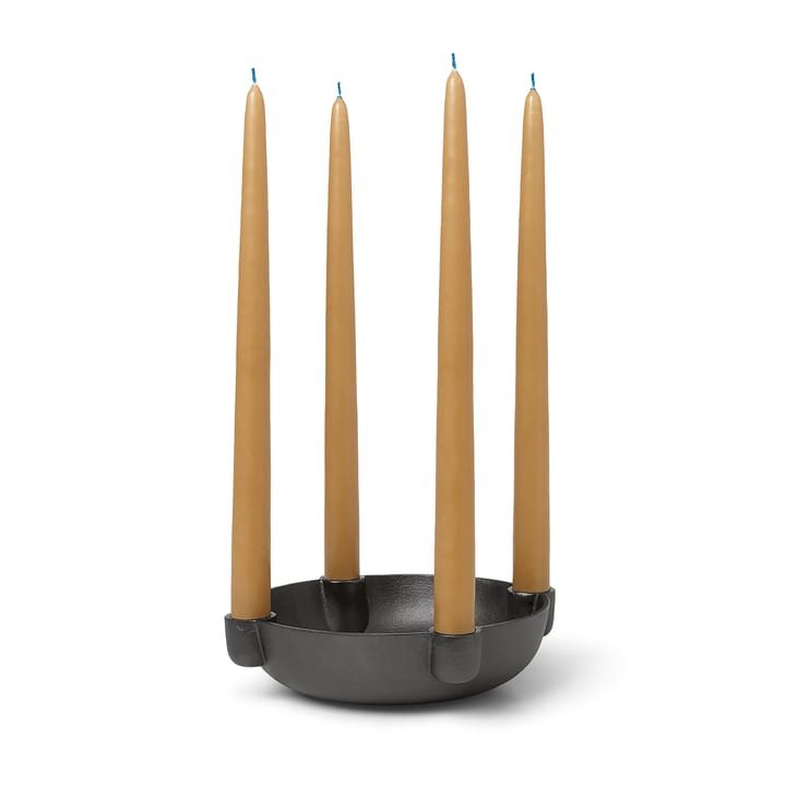 Bowl Adventskerzenhalter medium Ø20cm, Blackened Aluminium Ferm Living
