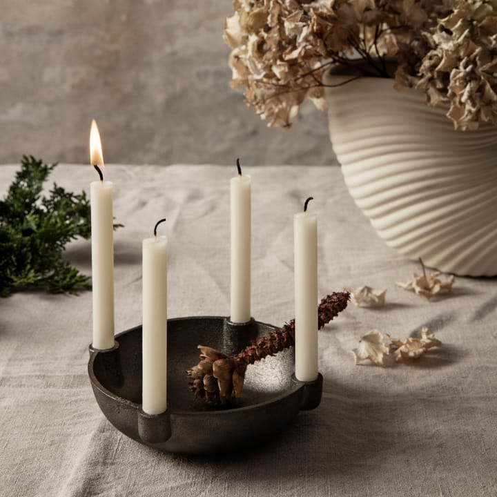 Bowl Adventskerzenhalter Messing, Black brass Ferm Living